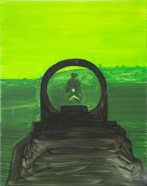 Night Vision (First Person Shooter) - 2016 - 50 x 30 cm - huile sur toile